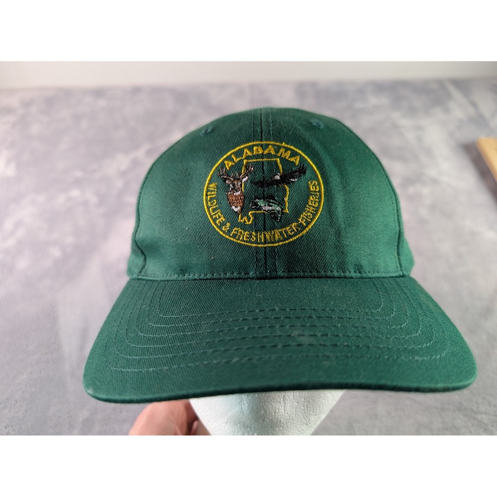 Alabama Wildlife Freshwater Fisheries Hat Green Cotton F&E Sportswear 1252 Cap